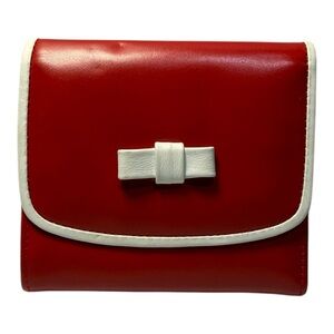 Vintage Rolfs Red Calfskin Leather Wallet | Coin Purse | Snap Closure